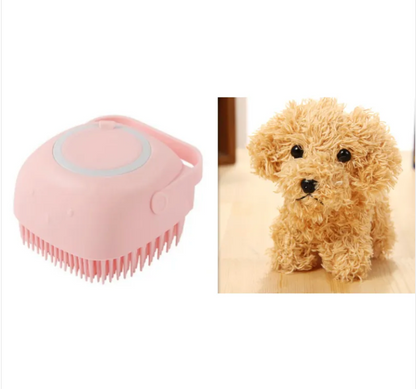 Cepillo de Silicona para Baño de Mascotas – Masaje y Limpieza