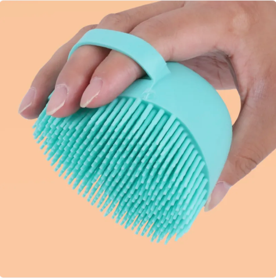 Cepillo de Silicona para Baño de Mascotas – Masaje y Limpieza
