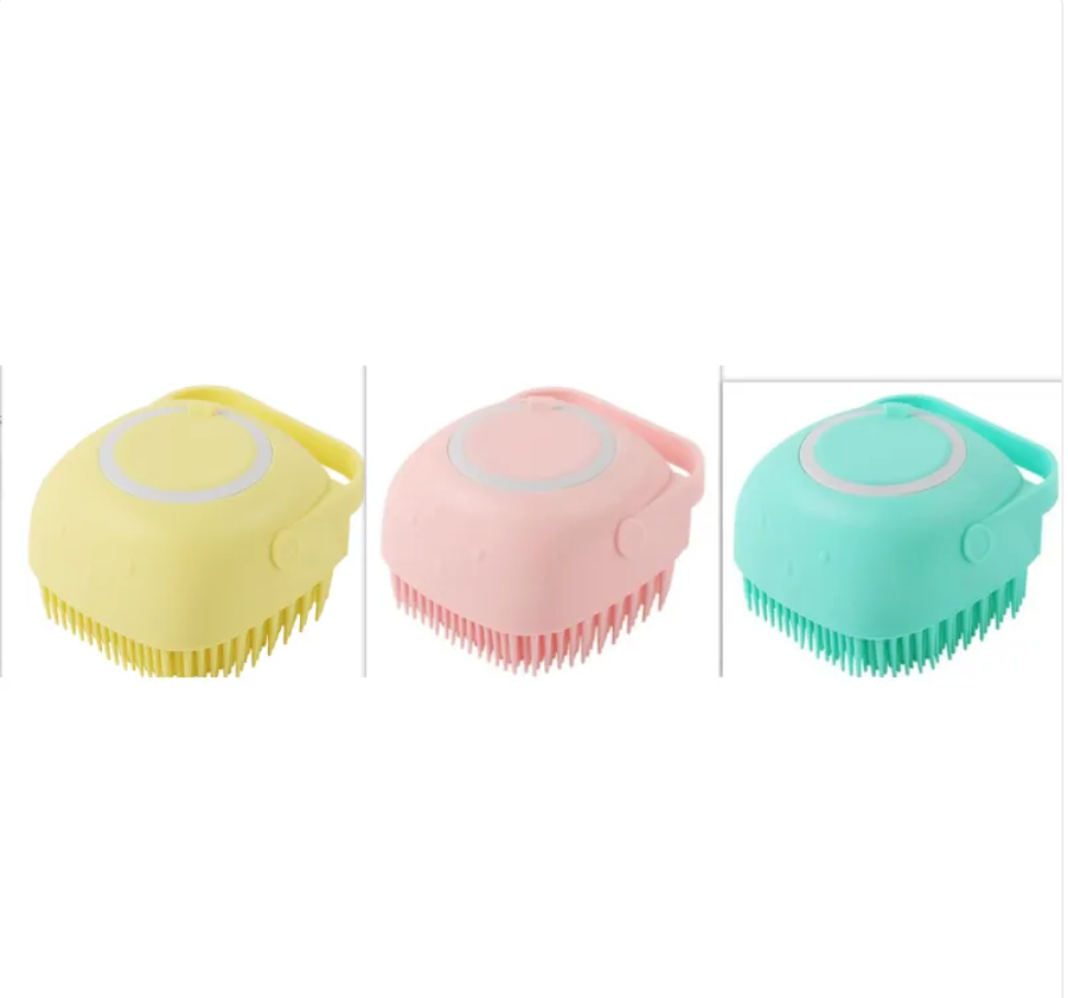 Cepillo de Silicona para Baño de Mascotas – Masaje y Limpieza
