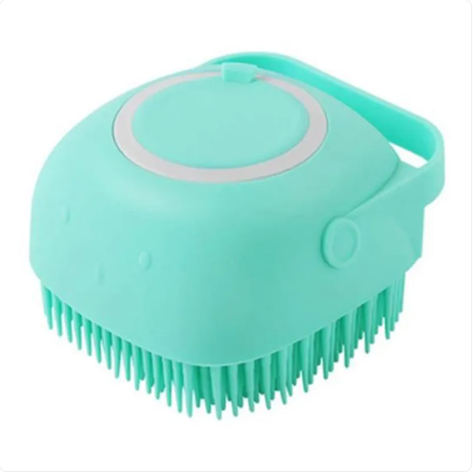 Cepillo de Silicona para Baño de Mascotas – Masaje y Limpieza