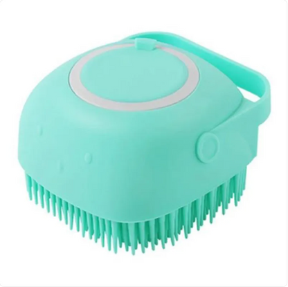 Cepillo de Silicona para Baño de Mascotas – Masaje y Limpieza