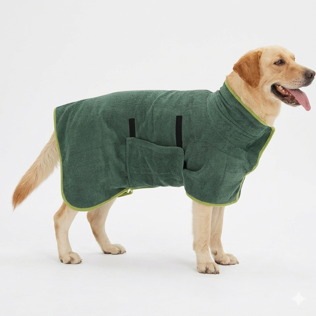 Albornoz para Mascotas – Secado Rápido y Suave
