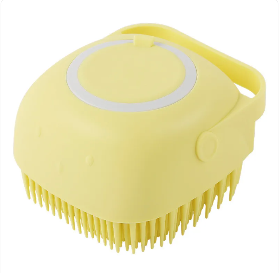 Cepillo de Silicona para Baño de Mascotas – Masaje y Limpieza