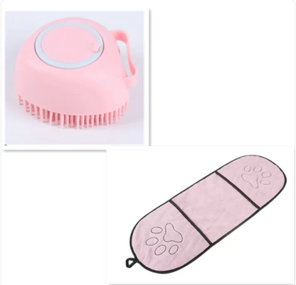 Cepillo de Silicona para Baño de Mascotas – Masaje y Limpieza