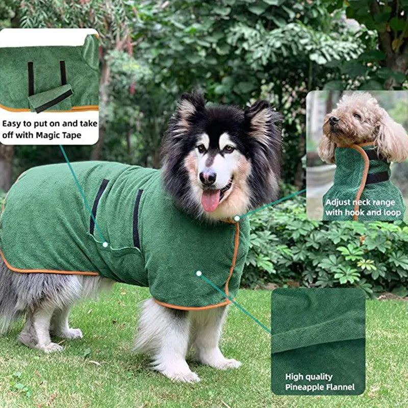 Albornoz para Mascotas – Secado Rápido y Suave