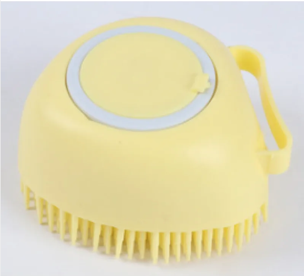 Cepillo de Silicona para Baño de Mascotas – Masaje y Limpieza