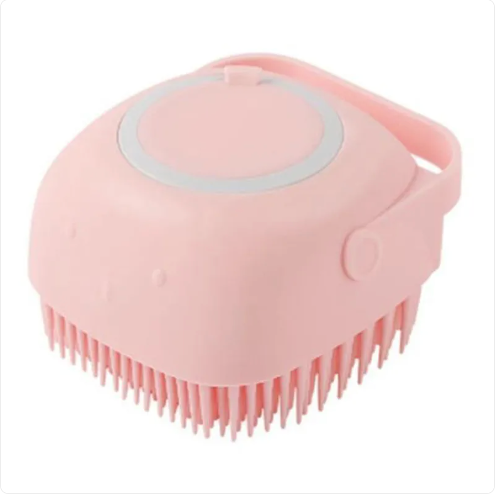 Cepillo de Silicona para Baño de Mascotas – Masaje y Limpieza