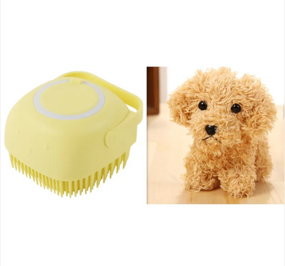 Cepillo de Silicona para Baño de Mascotas – Masaje y Limpieza